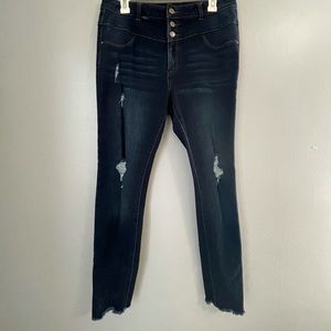High waisted skinny jeans